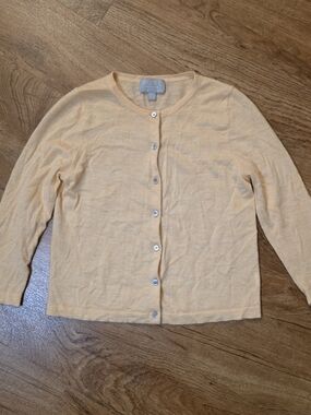 Pure Collection Superfine Cashmere Orange Sweater Cardigan